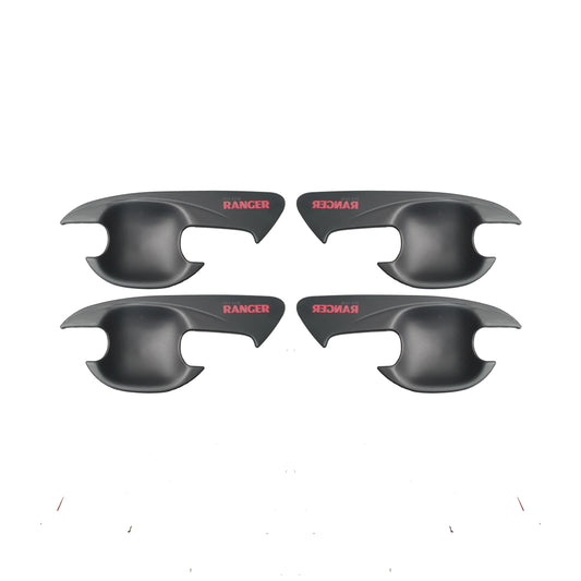 Ford Ranger 2012-2021 Door Handle Cups - Black with Red (NON OEM)