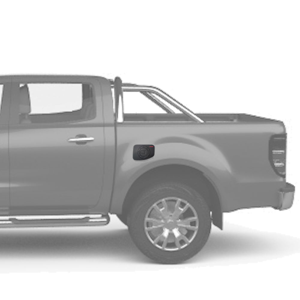 Ford Ranger T6-T8 2012 - 2021 Fuel Cap Cover - Matte Black with Red (NON OEM)