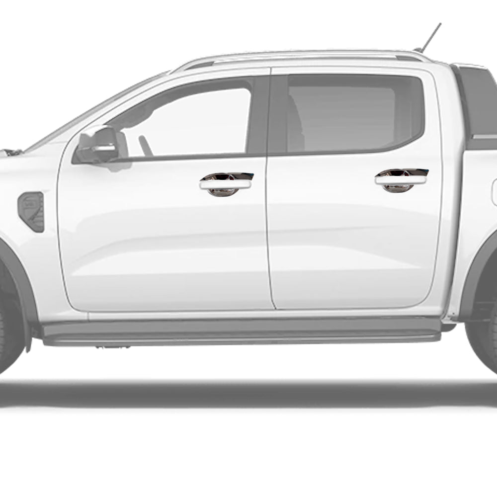 Ford Ranger Double Cab 2012-2021 Door Handle Cups - Chrome
