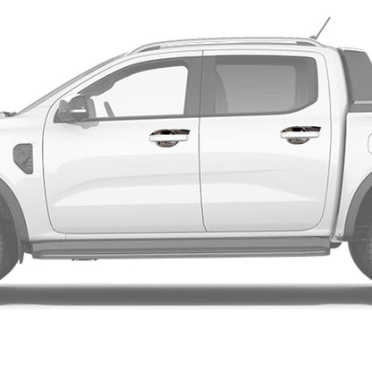 Ford Ranger Double Cab 2012-2021 Door Handle Cups - Chrome