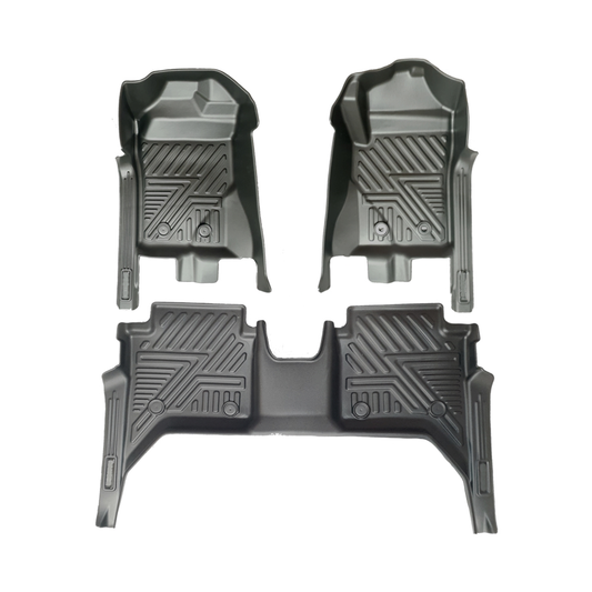 New Gen Ford Ranger 2023+ Double Cab Moulded Floor Mats - 3pcs (Auto)