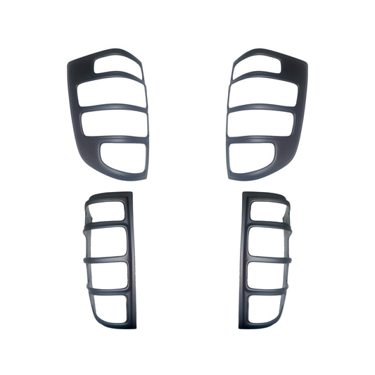 Ford Ranger T5 facelift 09-12 Tail Light Trims - Matte Black