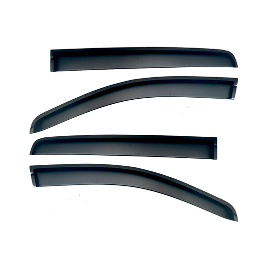 Ford Ranger (2012-2022) Double Cab Weather Guards - Smooth Matt Black