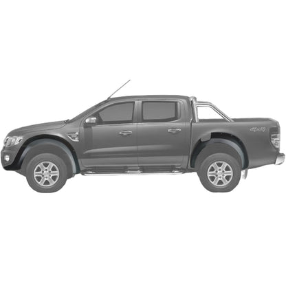 Ford Ranger 2012-2015 Double Cab V2 Fender Flares - Orange Peel