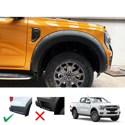Ford Ranger 2023+ T9 V2 Fender Flares Matt Black (Thai)