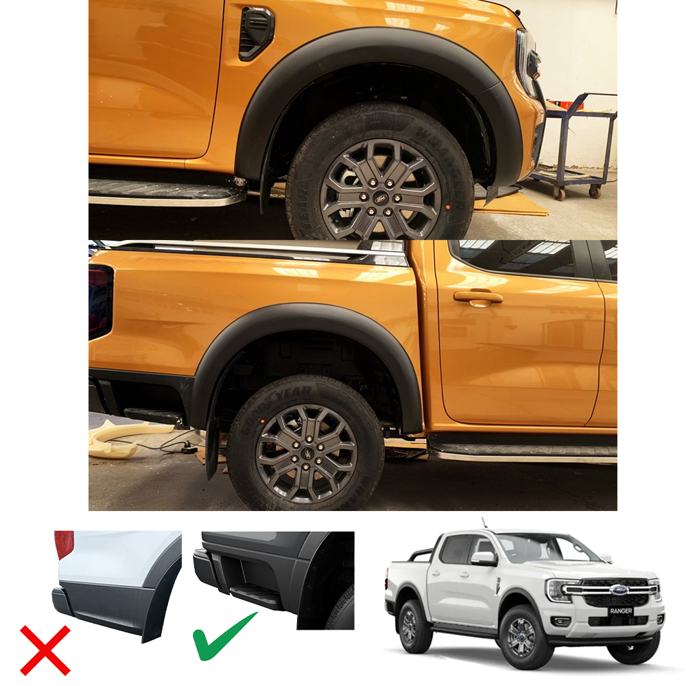 Ford Ranger 2023+ T9 V1 Fender Flares D/C OP M/B (Thai)