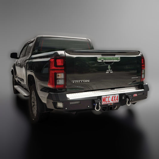 MCC Mitsubishi Triton MV (2024-Present) Rocker Rear Replacement Bumper w/ Towbar