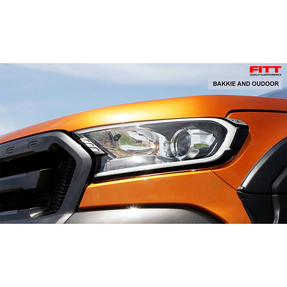 Ford Ranger 2016-2022 Head Light Cover With LED FITT
