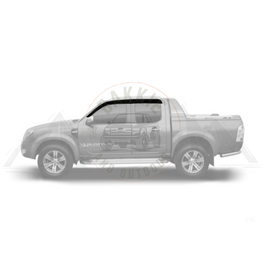 Ford Ranger Double Cab T5 09-12 Weather Guards - Gloss Black