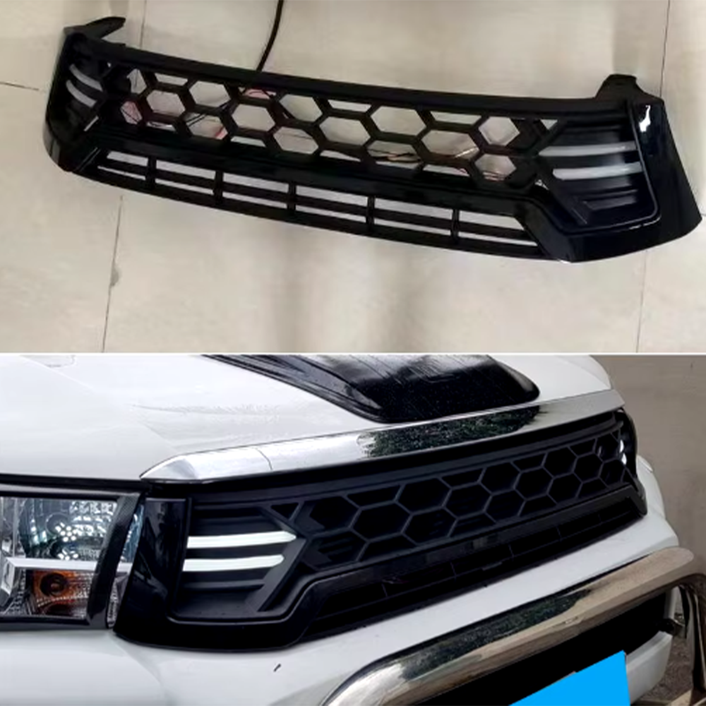 Toyota Hilux Revo 2016-2018 Upper Grill New Modified - Black with LED