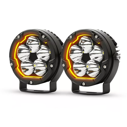 Roamer 4.5" Inch Sprite LED Spotlights with Amber DRL