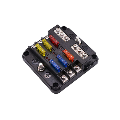 LED 6 Way fuse Box with Negative Bus Bar