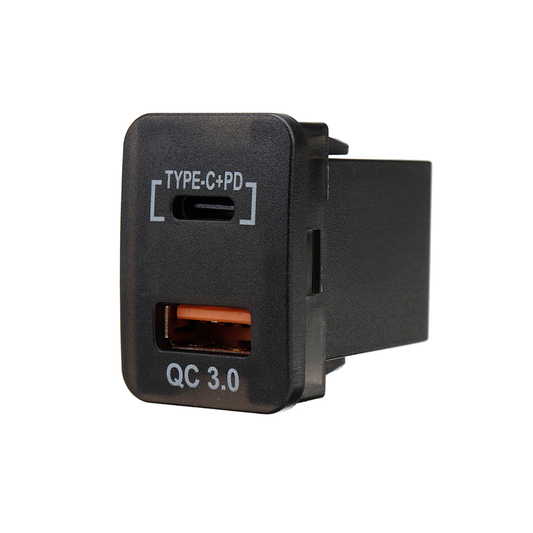Toyota Small QC3 + QC4 (USB+ Type C) 32x20mm
