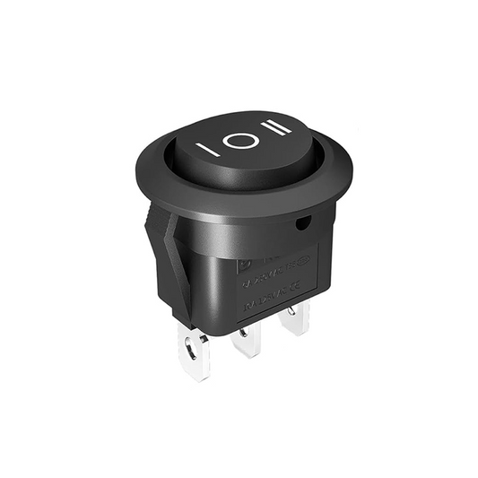 3-position round rocker switch (ON/OFF/ON)