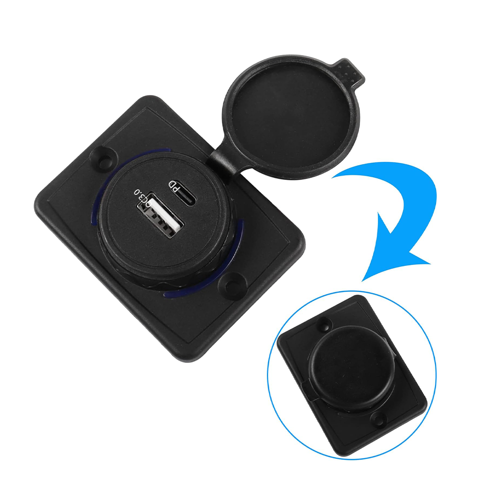 QC3.0 + PD (Type C) Square Panel