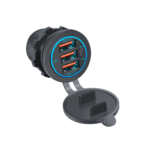 Triple USB QC3.0 Round Charger