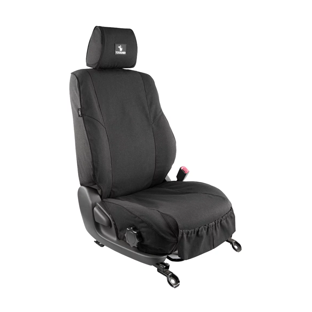 Tougher Seat Cover Ranger 2012-2015 Single/Super and Double Cab Front with lumbar support lever Charcoal