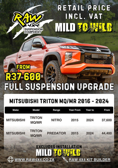 RAW 4x4 Mitsubishi Triton (2015-2023) Suspension Lift Kit