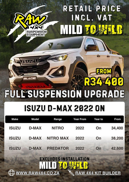 RAW 4x4 Isuzu D-Max (2022-Present) Suspension Lift Kit