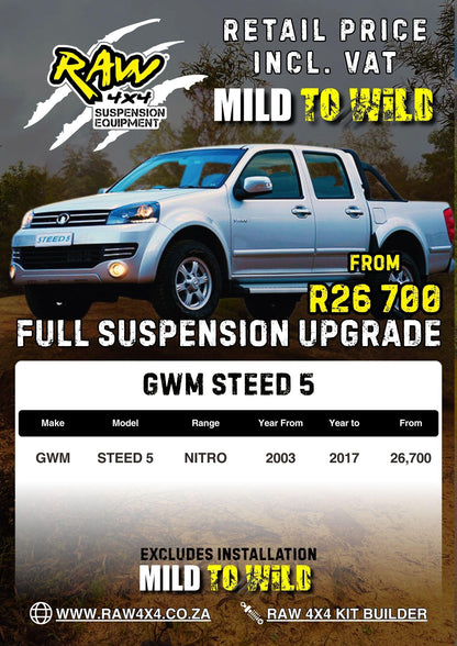RAW 4x4 GWM Steed 5 (2003-2017) Suspension Lift Kit