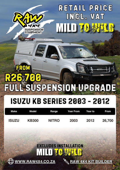 RAW 4x4 Isuzu KB300 (2002-2011) Suspension Lift Kit
