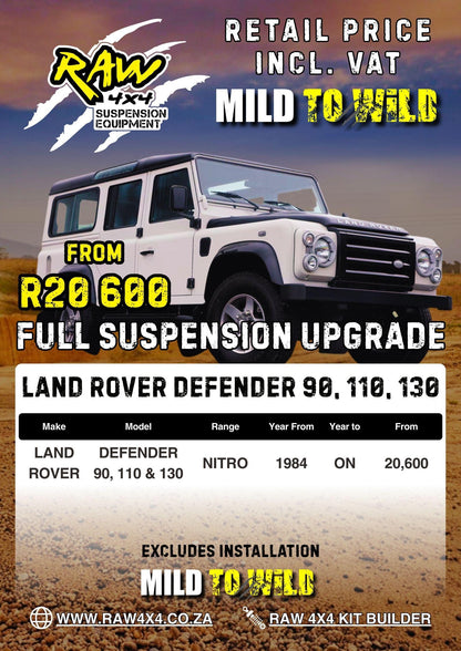 RAW 4x4 Land Rover Defender 110/130 (1990-2016) Suspension Lift Kit