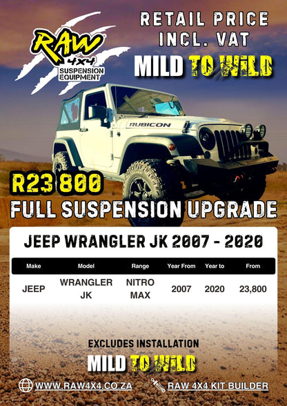 RAW 4x4 Jeep Wrangler JK (2007-2018) Suspension Lift Kit