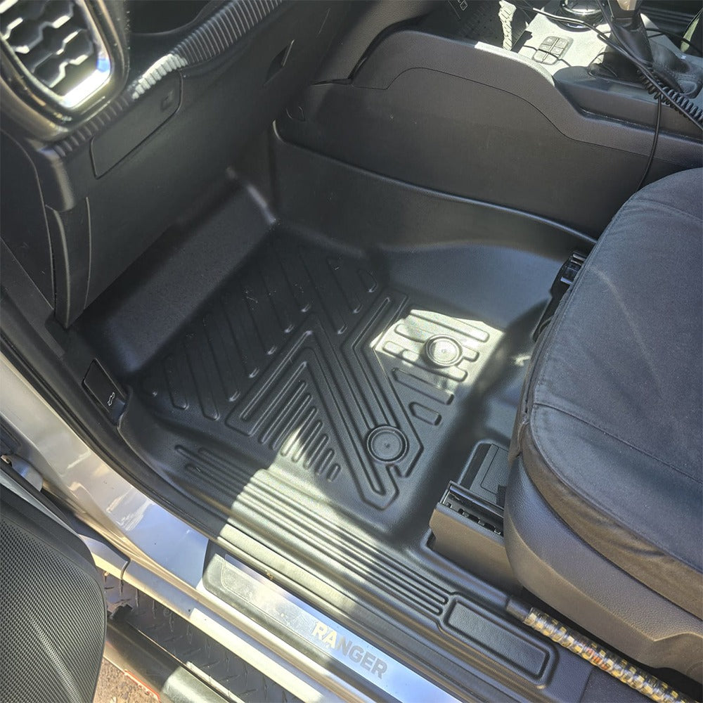 New Gen Ford Ranger 2023+ Double Cab Moulded Floor Mats - 3pcs (Auto)