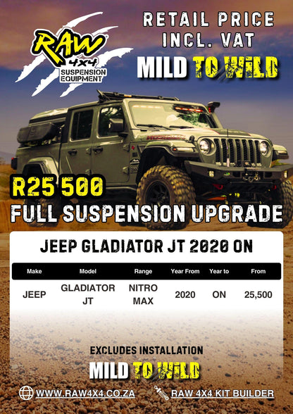 RAW 4x4 Jeep Gladiator JT (2019-2023) Suspension Lift Kit