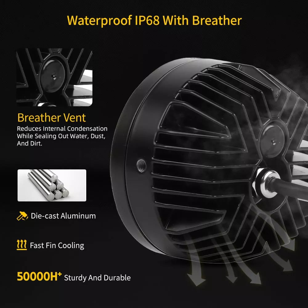 Roamer 4.5" Inch Sprite LED Spotlights with Amber DRL
