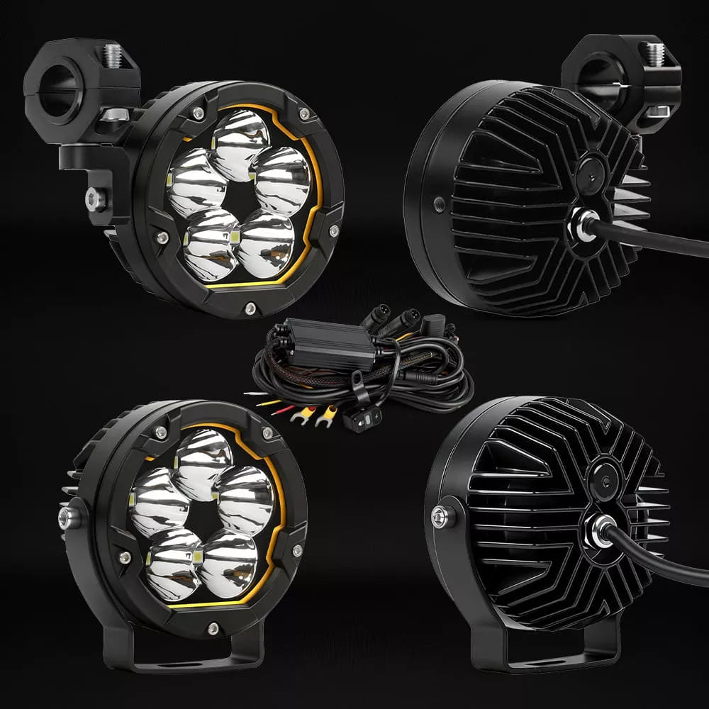 Roamer 4.5" Inch Sprite LED Spotlights with Amber DRL