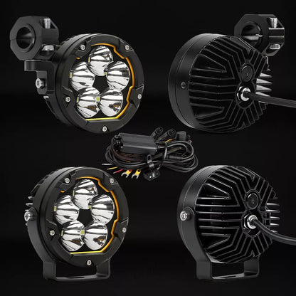 Roamer 4.5" Inch Sprite LED Spotlights with Amber DRL