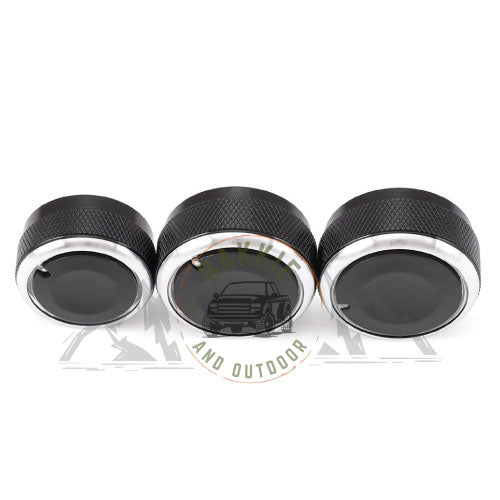 Ford Ranger 2012-2015 Aircon Dial 3pc Set Black