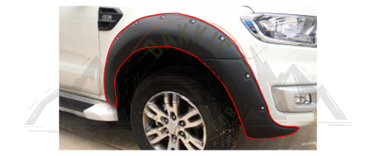 Ford Everest 2016+ V2 Fender Flare Orange Peel Matt Black