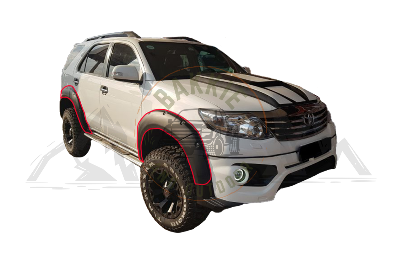 Toyota Fortuner 2005-2008 V2 Fender Flares - Orange Peel, Matte Black