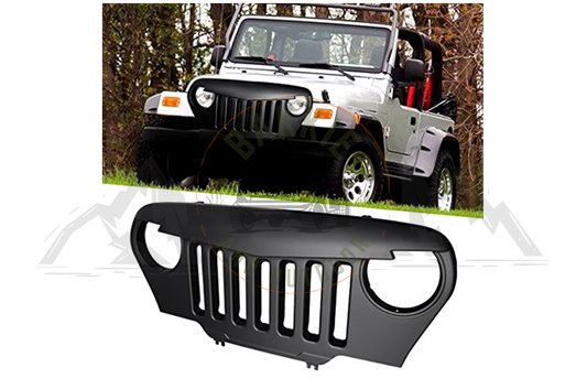 Jeep TJ 1996-2006 Angry Bird Grill Matt Black