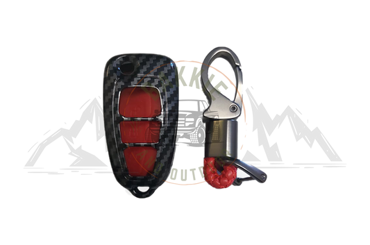 Ford Ranger 12-15 C Style Key Cover Red Carbon