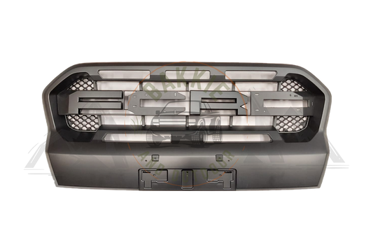 Bi-Turbo High Grill Model A Matt Black with LED's - (Aftermarket) Suitable for Ford Ranger 2019+