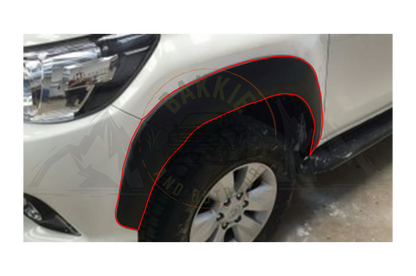 Toyota Hilux Revo Double Cab Narrow Body 2016-2018 V1 Fender Flares, Orange Peel - Matte Black