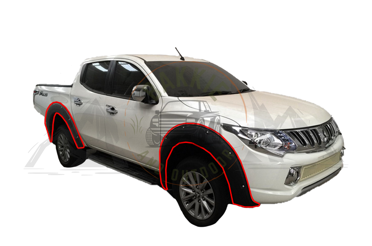 Mitsubishi Triton 2016-2019 V2 Studded Fender Flares Orange Peel