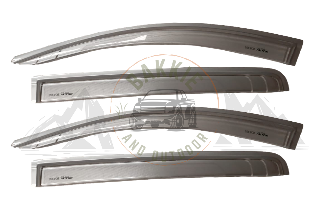 Mitsubishi Triton 2016-2019 Double Cab Weather Guards Silver