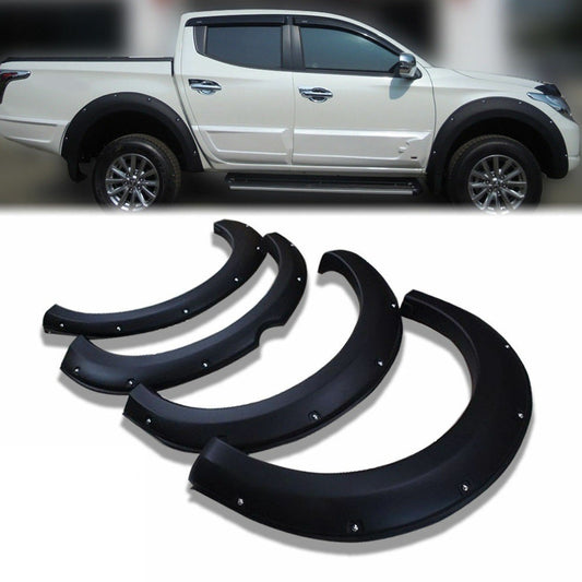 Mitsubishi Triton 2016-2019 V2 Fender Flares Smooth Matt Black