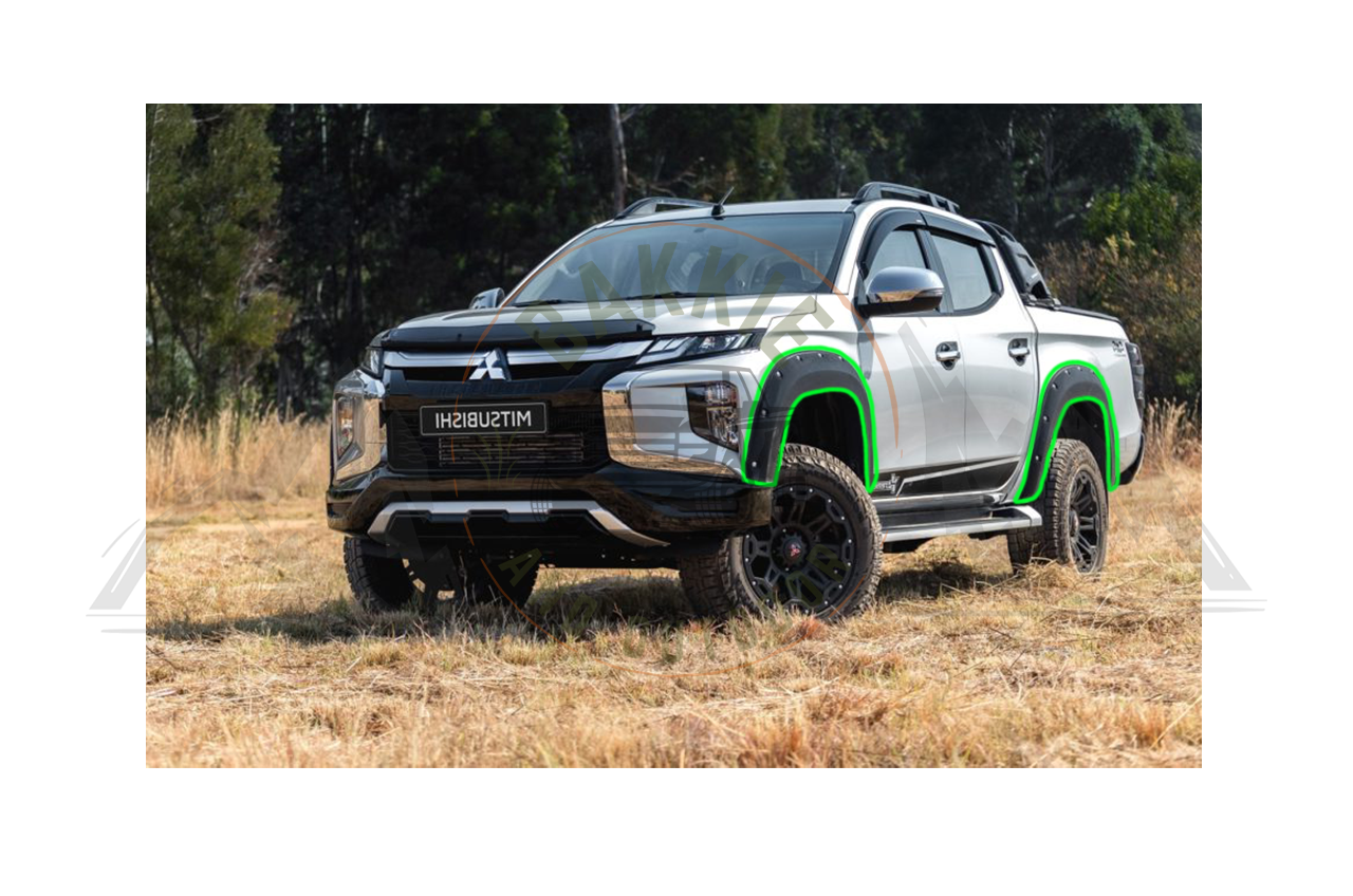 Mitsubishi Triton 2019+ V5 Wide Body Fender Flares Matte Black