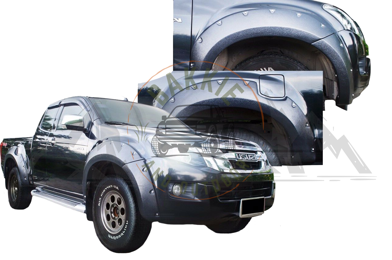 Isuzu DMAX 2012-2021 Fenders Flares V2 Orange Peel Matt Black