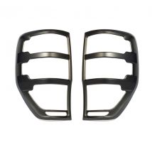 Ford Ranger 2012-2021 Tail Light Covers Matt Black 2 Bar